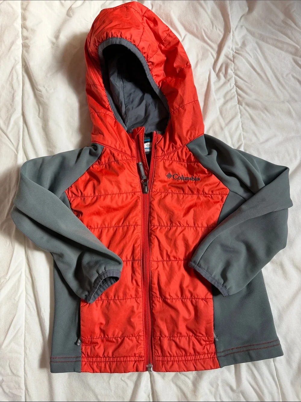 Columbia Dark Gray Jacket with Blue Trim